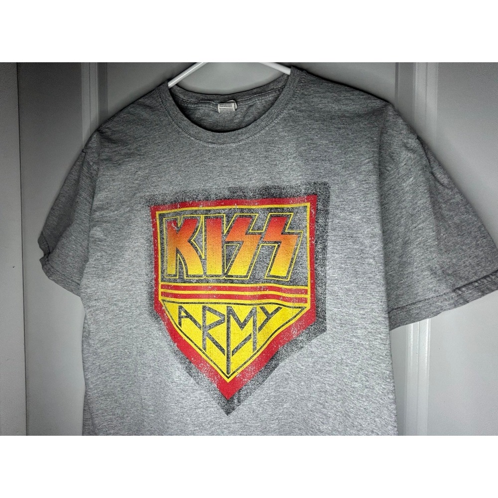 Vintage Y2k "Kiss Army" Kiss Rock Band Big Graphic T-Shirt Size Mens Medium